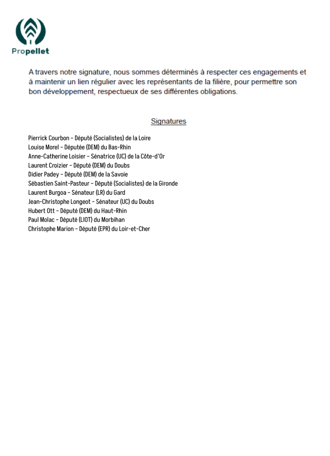 Pierrick Courbon – Député (Socialistes) de la Loire Louise Morel – Députée (DEM) du Bas Rhin Anne Catherine Loisier – Sénatrice (UC) de la Côte d’Or Laurent Croizier – Député (DEM) du Doubs Didier (1)