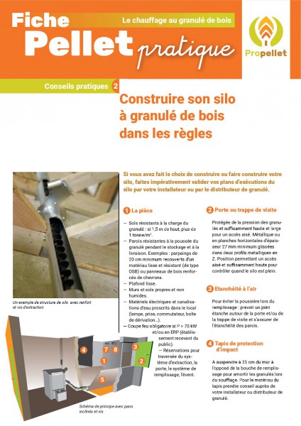 fiche pratique : construire son silo à granulé dans les règles